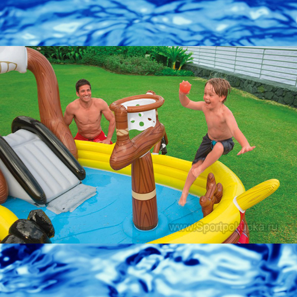 Водный игровой центр-бассейн  Пираты с горкой Intex 57133  НОВИНКА 2013 ГОДА!!