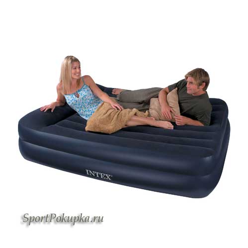 Надувная кровать Intex Supreme Rising Comfort,  со встроенным электронасосом 220в, размер (208*163*47 см.),   арт.66702
