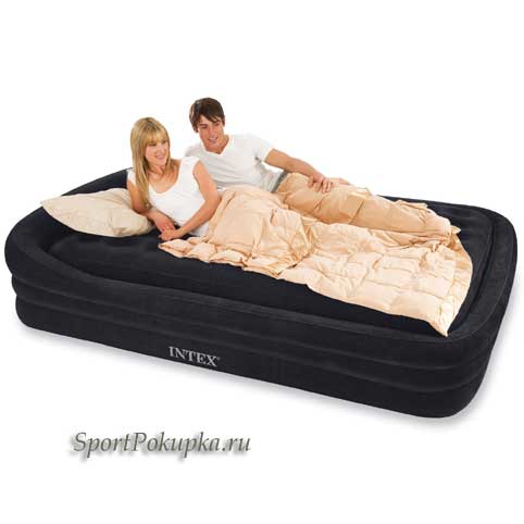 Надувная кровать Intex Supreme Rising Comfort, с внешним  электронасосом 12/220в, размер (241*180*56 см),   арт.66974 